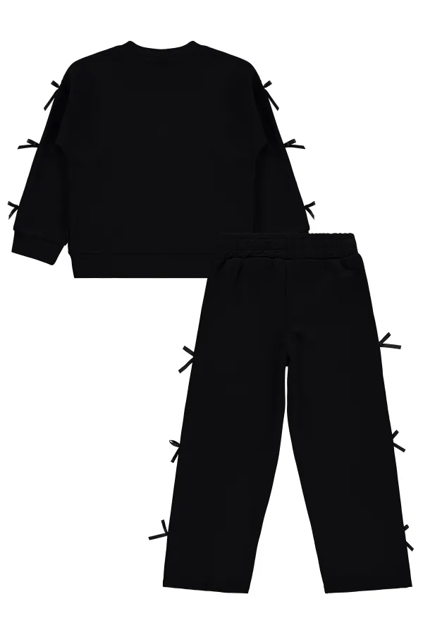Ensemble de survêtement pour filles, 10-13 ans, noir - Lot
