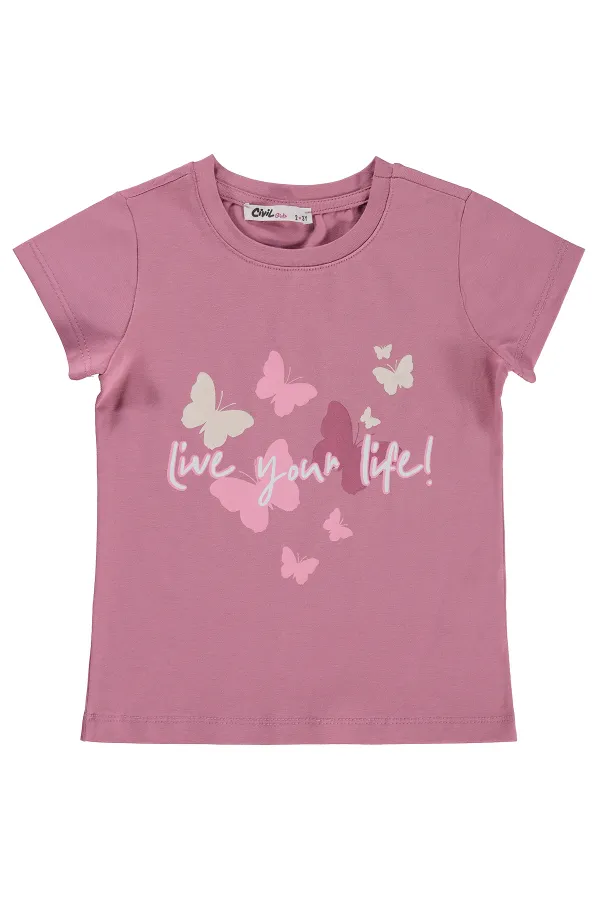 Girls' T-Shirt Km 2-5 Years Rose Pink - Pack