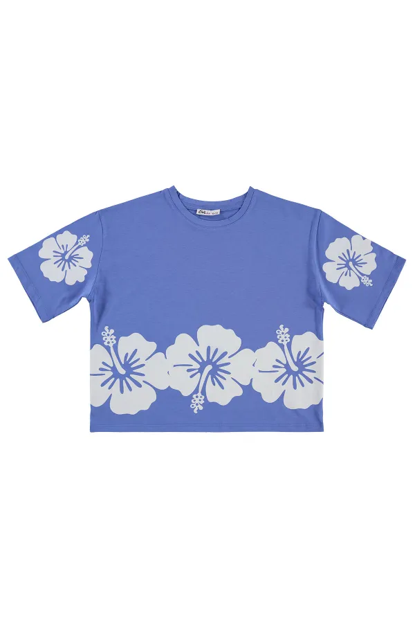 Kız Çocuk Tişört 10-13 Yaş Koyu Mavi - Paket