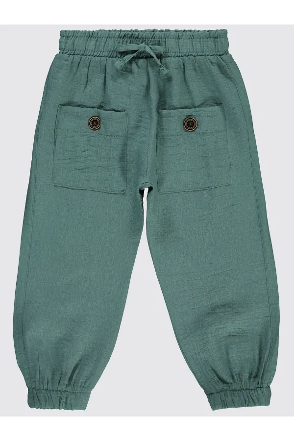 Pantalon pour fille de 2 à 5 ans, vert d'eau - Lot