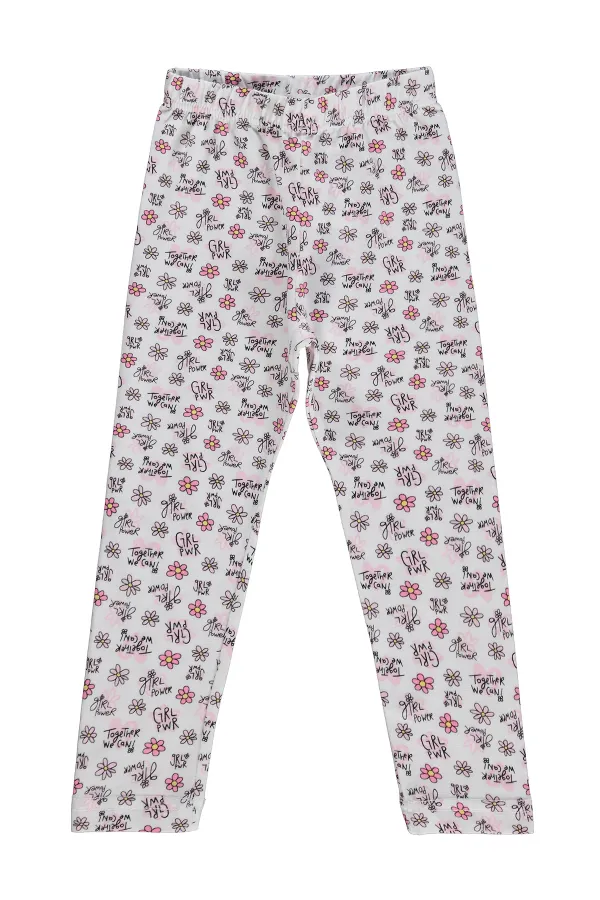 Leggings pour filles, Km, 6-9 ans, blanc cassé - Lot
