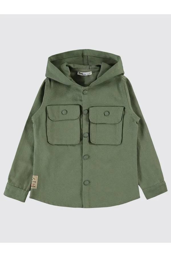 Chemise garçon 10-13 ans vert amande - Emballage