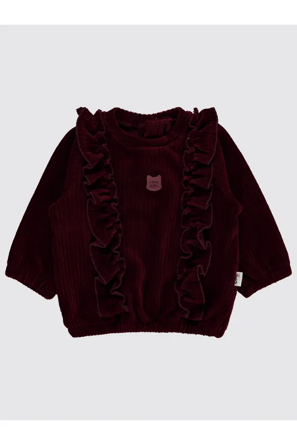 Bebek Sweatshirt 0-24 Ay Bordo - Paket