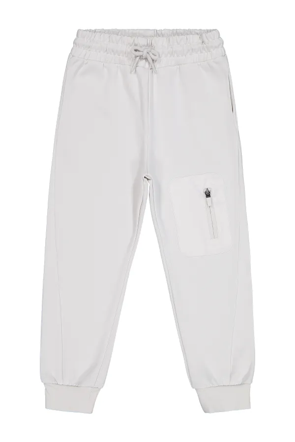 Bas de survêtement garçon 10-13 ans Gris clair - Lot