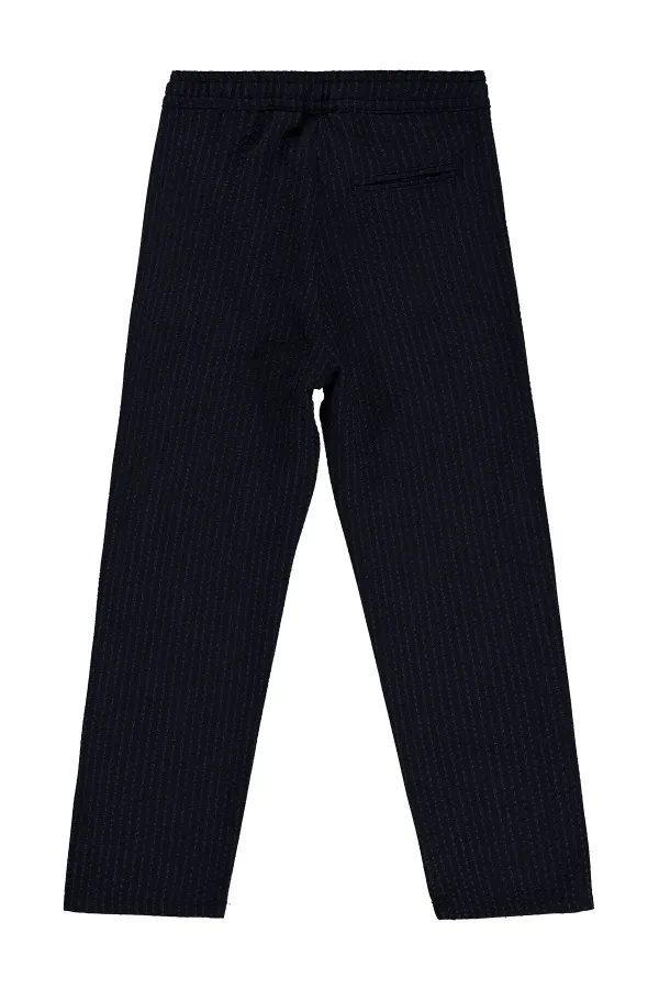 Pantalon garçon, 6-9 ans, bleu marine - Lot