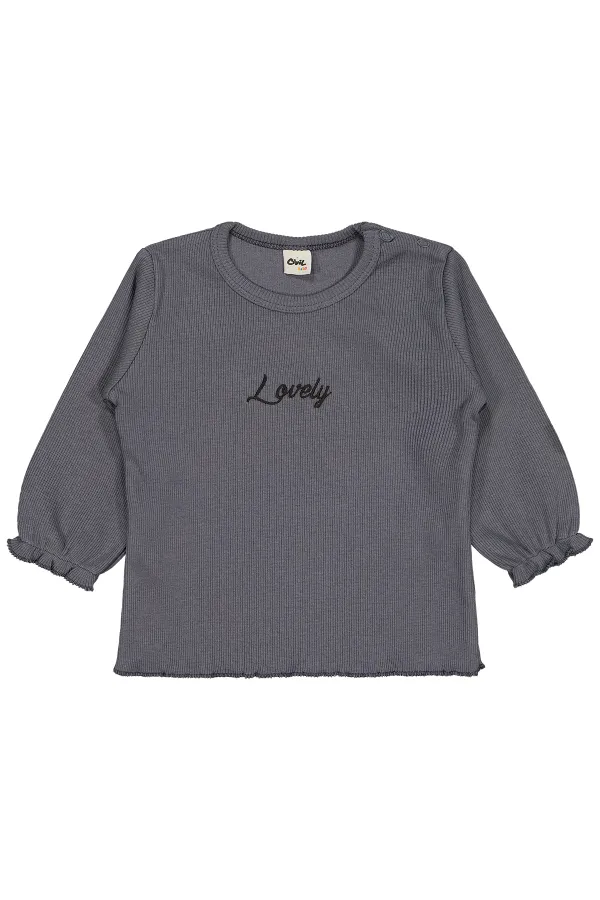 Bebek Sweatshirt 0-24 Ay Koyu Gri - Paket