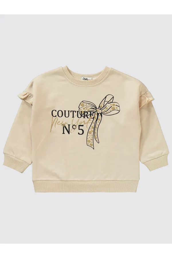Ensemble de survêtement beige pour fille de 2 à 5 ans - Emballage