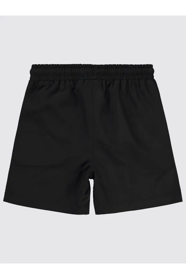 Erkek Çocuk Deniz Şort 6-9 Yaş Siyah - Paket