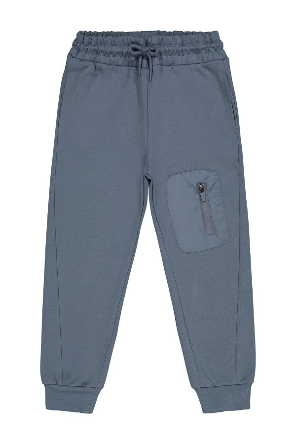 Bas de survêtement garçon 10-13 ans anthracite clair - Emballage