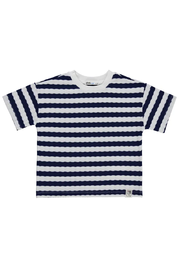Boys' T-shirt, Ages 2-5, Navy Blue - Pack