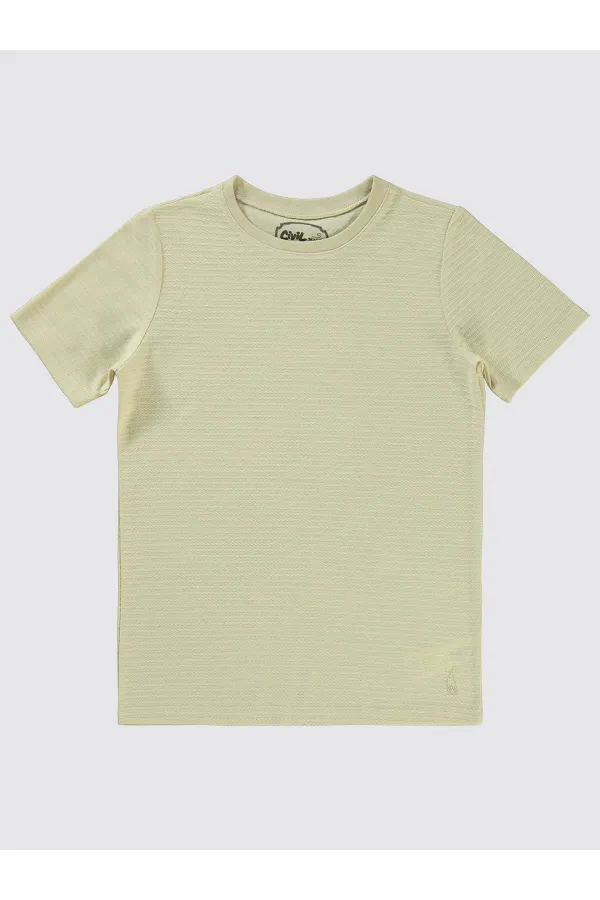 Erkek Çocuk Tişört 10-13 Yaş Taş Rengi - Paket