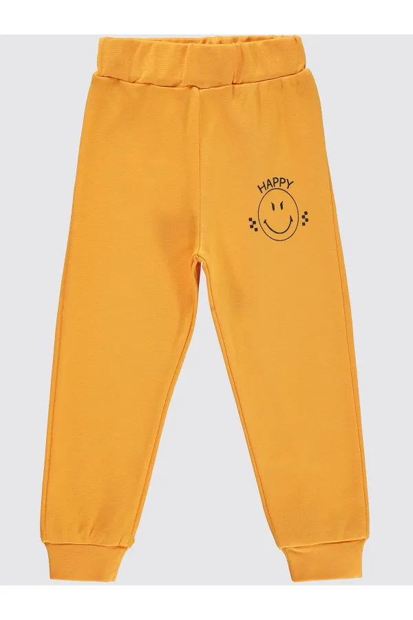 Boy's Tracksuit Bottoms 2-5 Years Mustard - Pack