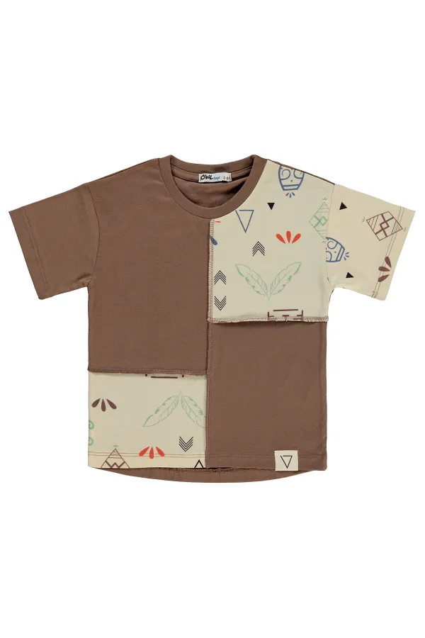 Boys T-Shirt 2-5 Years Old Brown - Package