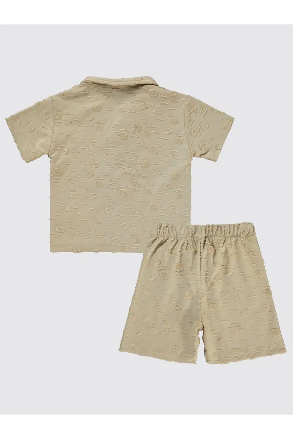 Costume beige pour garçon de 2 à 5 ans - Emballage