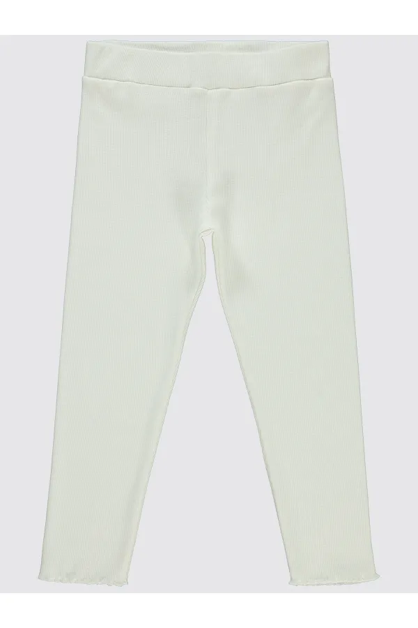 Collants pour filles de 6 à 9 ans, écru - Paquet