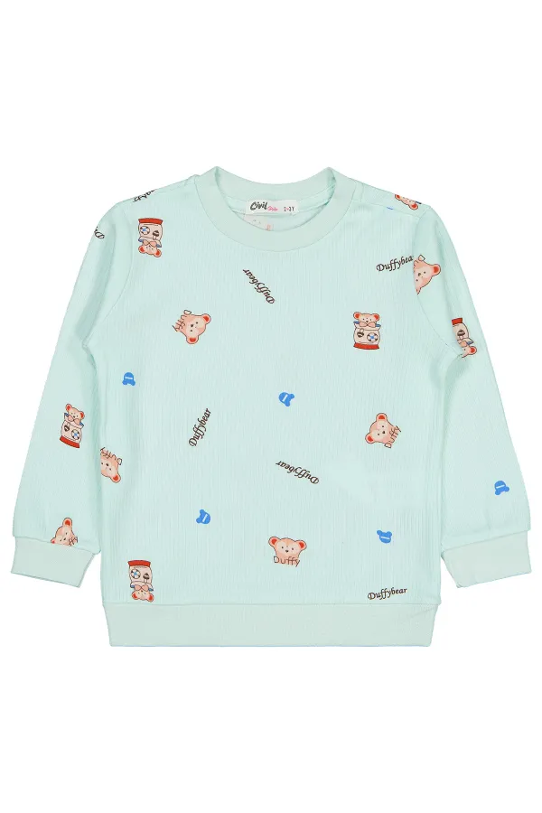 Kız Çocuk Sweatshirt Km 2-5 Yaş Mint - Paket