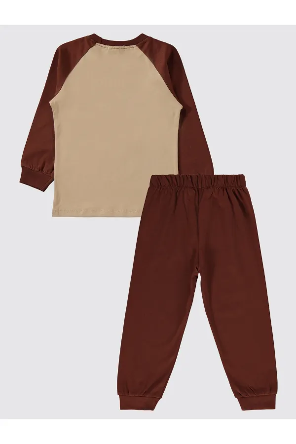 Ensemble pyjama garçon 2-5 ans marron - Emballage