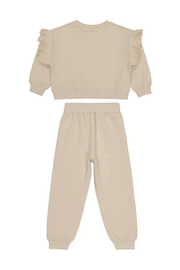 Ensemble de survêtement pour filles de 2 à 5 ans, couleur pierre - Emballage