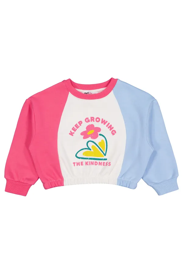 Kız Çocuk Sweatshirt 2-5 Yaş Ekru - Paket