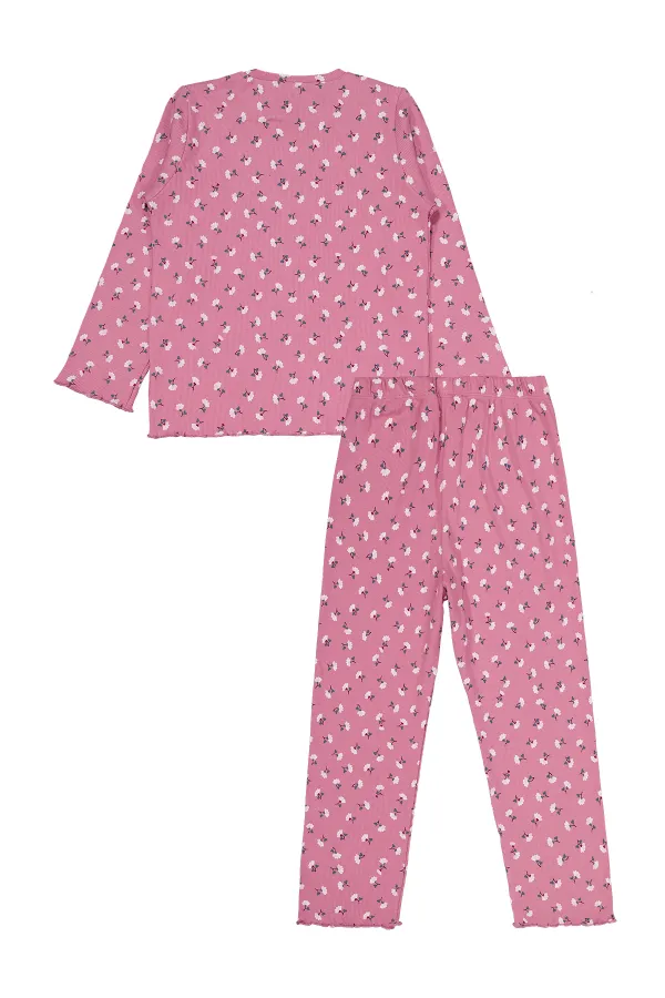 Kız Çocuk Pijama Takımı 10-13 Yaş Soft Pembe - Paket