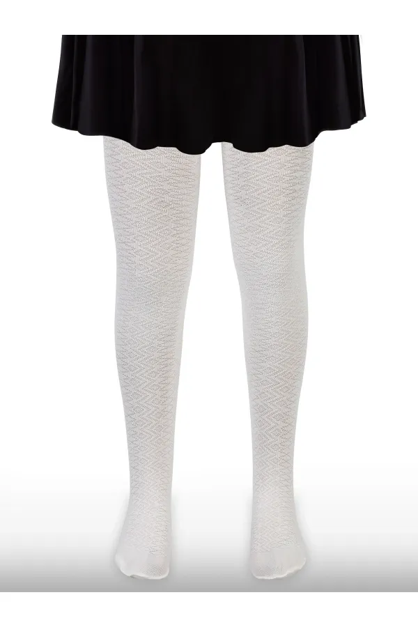 Kız Çocuk Külotlu Çorap 2-9 Yaş Krem - Paket