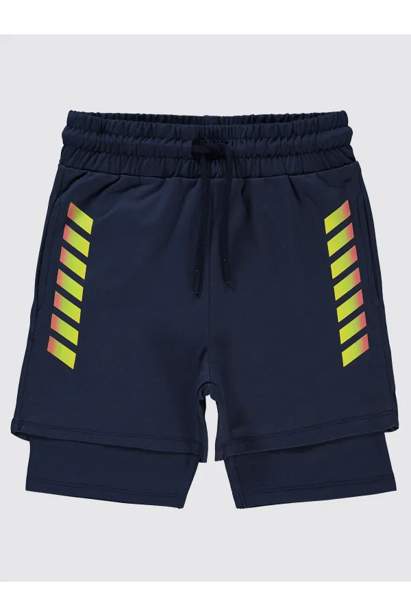 Erkek Çocuk Şort 6-9 Yaş Lacivert - Paket