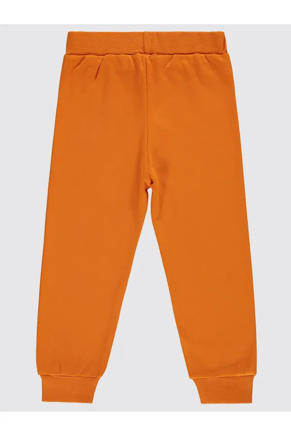 Boys Tracksuit Bottoms 2-5 Years Old Dark Orange - Pack