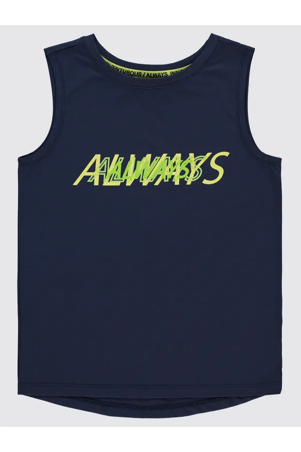 T-shirt garçon 10-13 ans bleu marine - Emballage