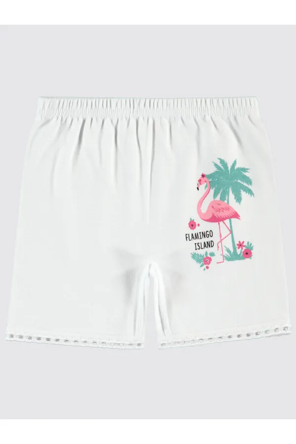 Kız Çocuk Boxer 2-9 Yaş Beyaz - Paket