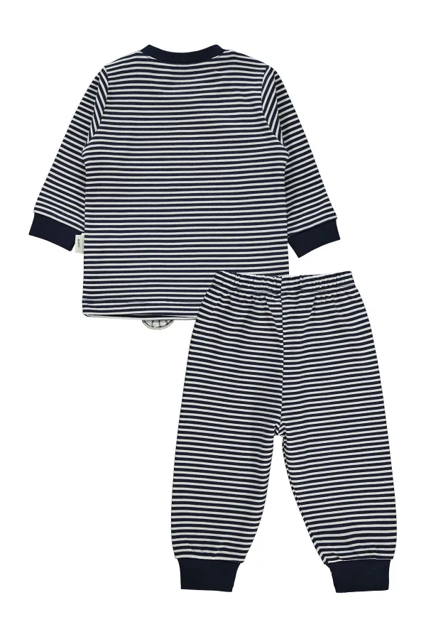Ensemble pyjama bébé 0-24 mois bleu marine - Emballage