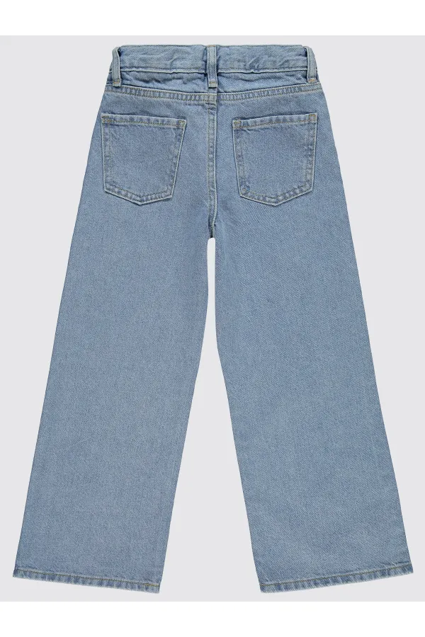 Kız Çocuk Pantolon 6-9 Yaş Açık Mavi - Paket