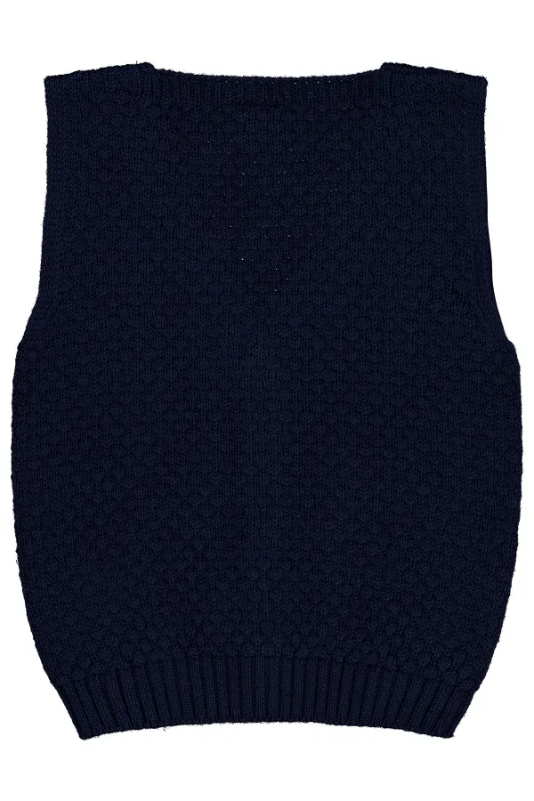 Baby Vest 0-24 Months Navy Blue - Pack
