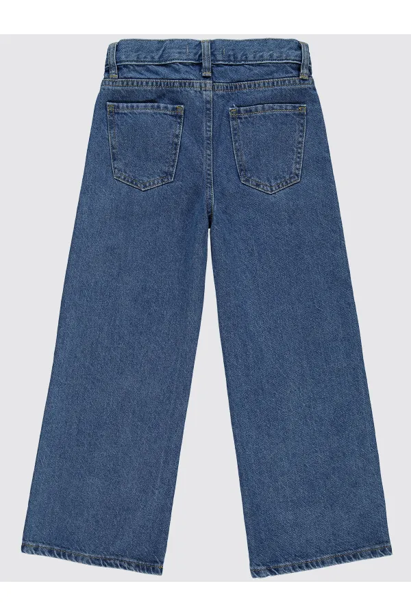 Kız Çocuk Pantolon 6-9 Yaş Mavi - Paket