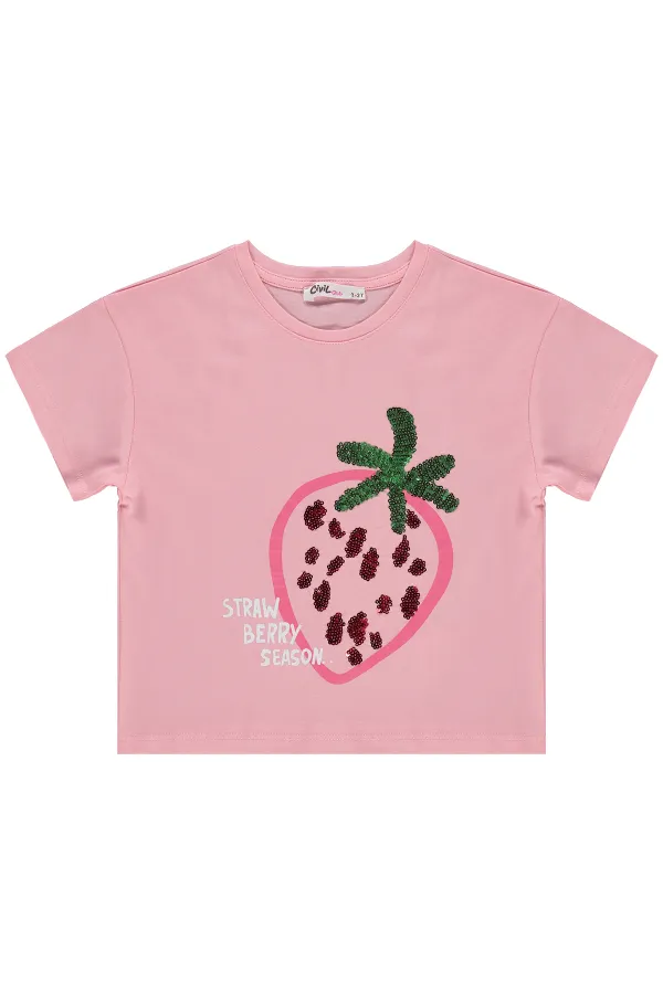 Girls' T-shirt, Ages 2-5, Powder Pink - Pack