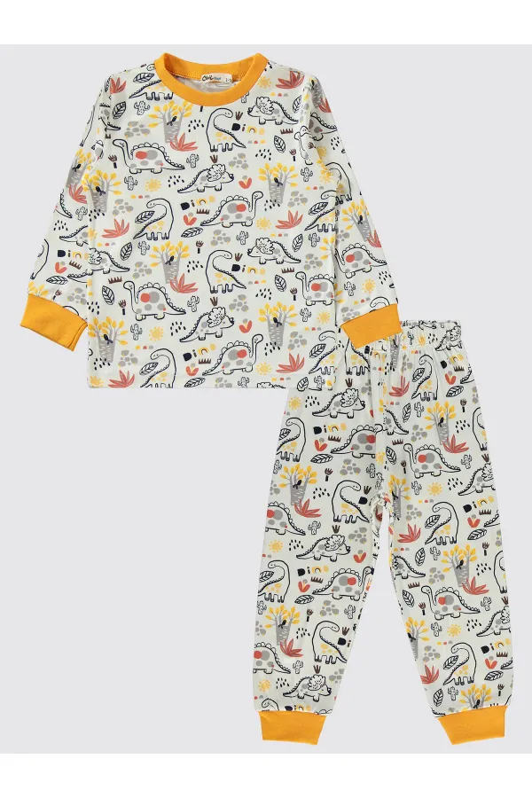 Ensemble pyjama garçon 2-5 ans moutarde - Emballage