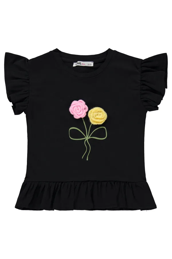 Girls' Outfit Set 2-5 Years Old Black-Black - Package
