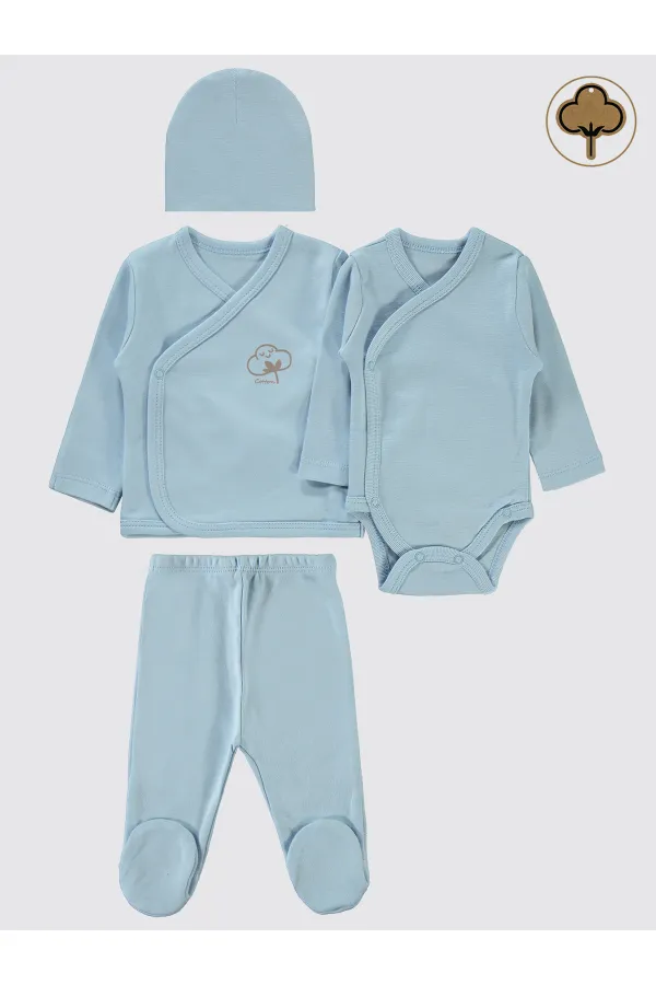 Ensemble de body bébé 0-24 mois bleu - Emballage