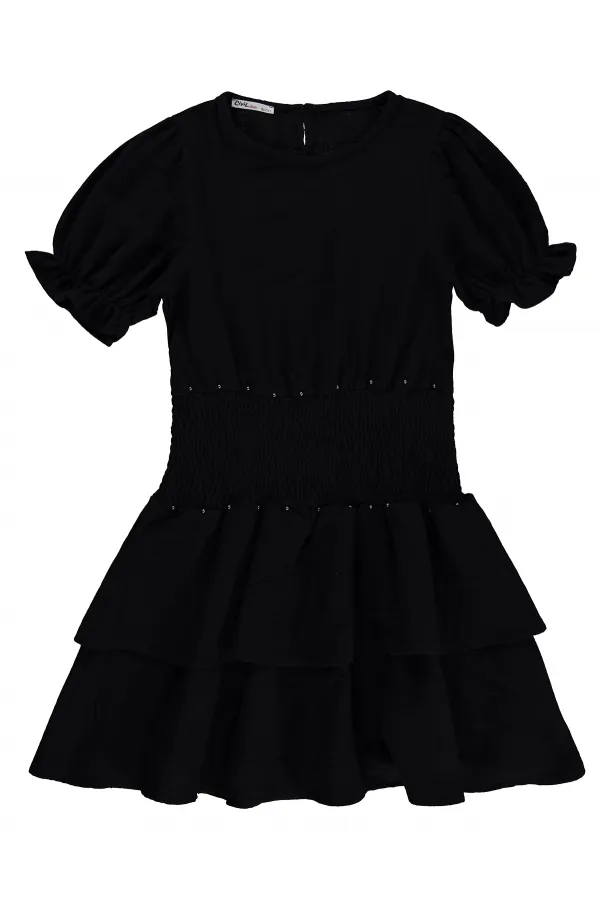 Kız Çocuk Jile ve Elbise 10-13 Yaş Siyah - Paket