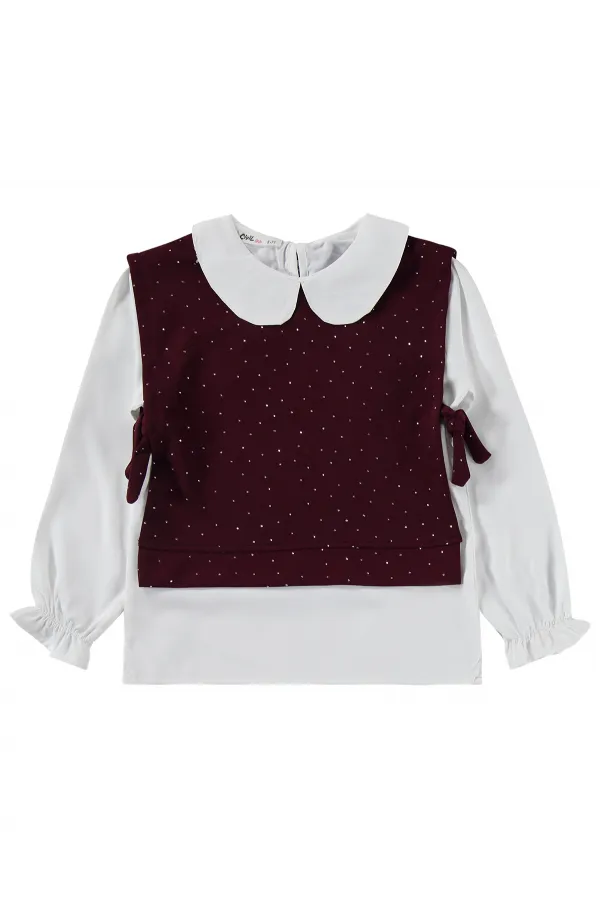 Ensemble d'équipe pour filles, 6-9 ans, bordeaux - Emballage