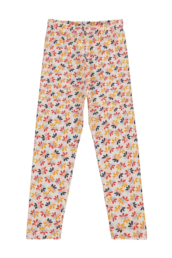 Kız Çocuk Tayt Km 6-9 Yaş Kırık Beyaz - Paket