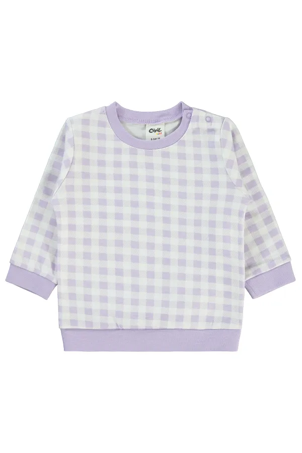 Bebek Sweatshirt 0-24 Ay Lila - Paket