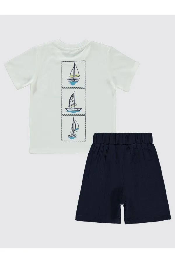 Erkek Çocuk Takım 2-5 Yaş Ekru - Paket