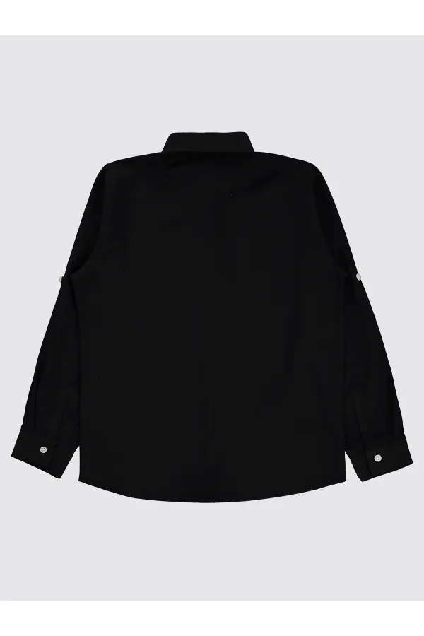Chemise garçon noire 10-13 ans - Emballage
