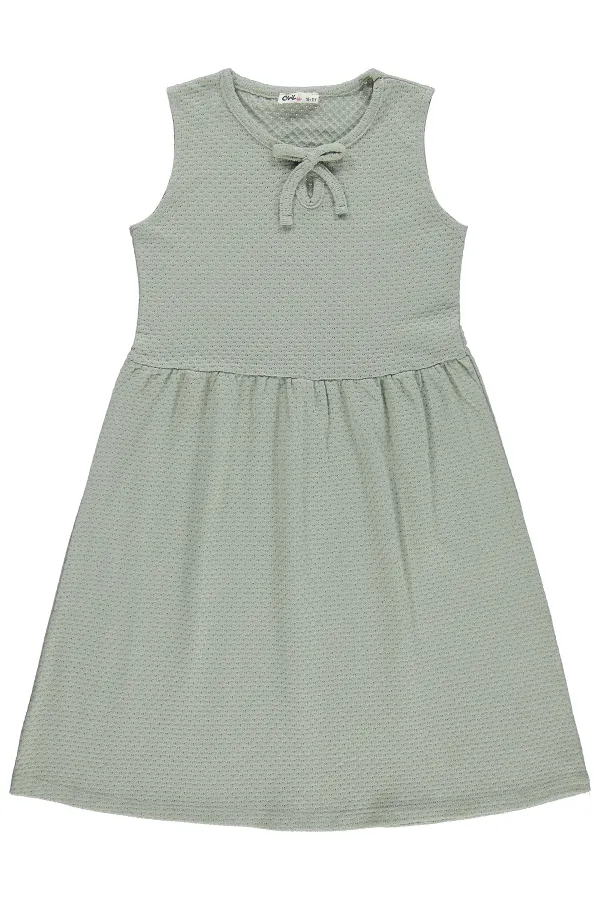 Kız Çocuk Jile ve Elbise 10-13 Yaş Çağla Melanj - Paket