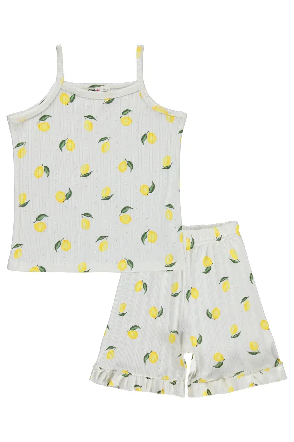 Ensemble pyjama fille, 6-9 ans, blanc cassé - Emballage