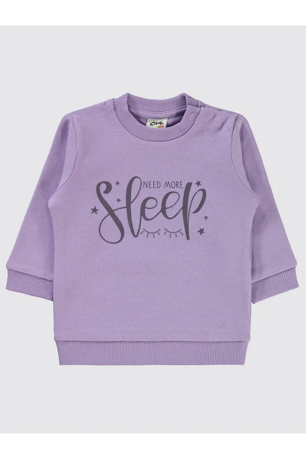 Sweat-shirt bébé 0-24 mois lilas - Emballage
