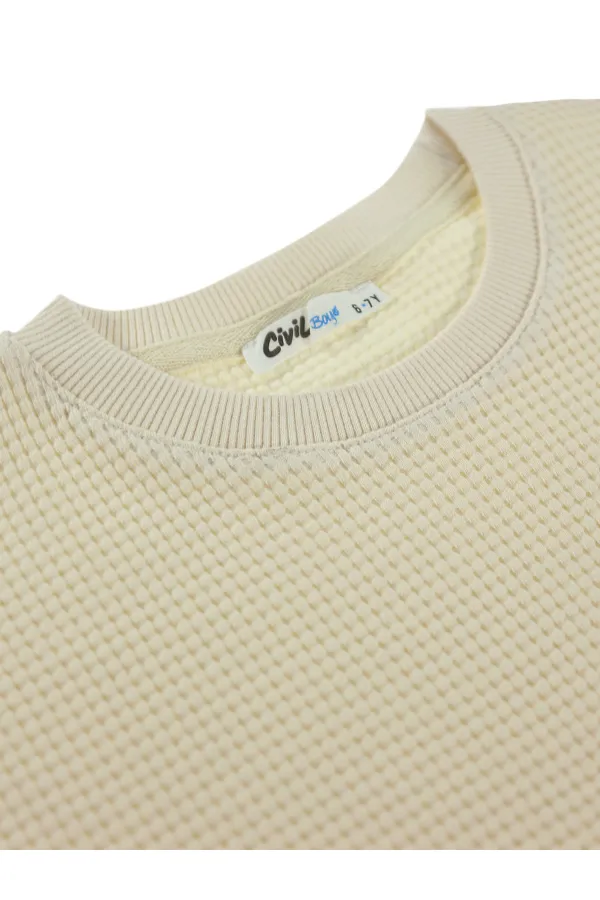 T-shirt garçon, 10-13 ans, couleur latte - Lot