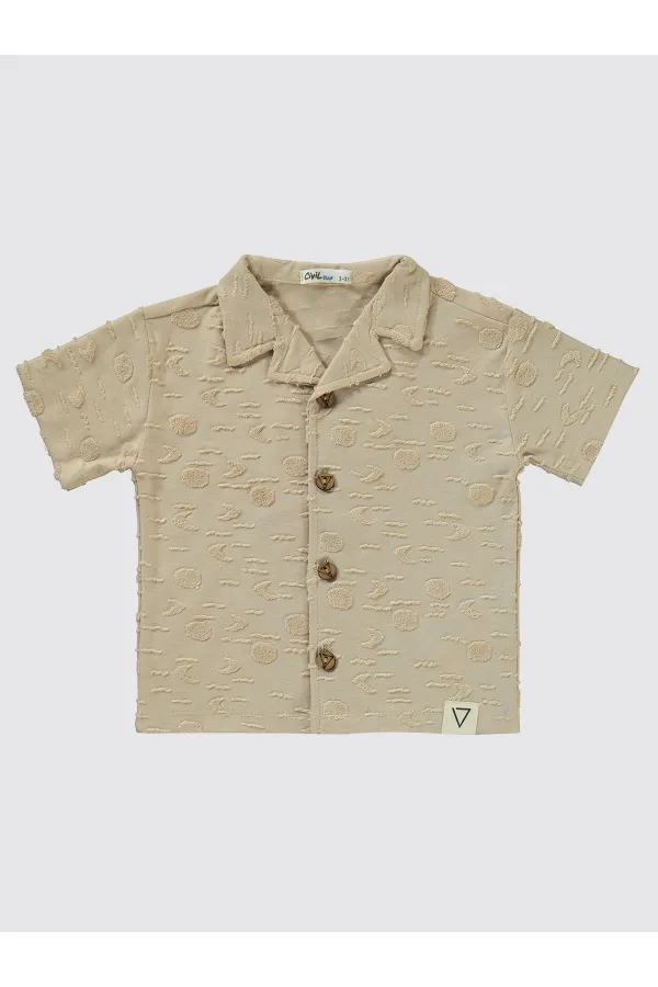 Costume beige pour garçon de 2 à 5 ans - Emballage