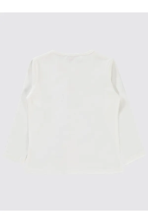 Kız Çocuk Sweatshirt 2-5 Yaş Ekru - Paket