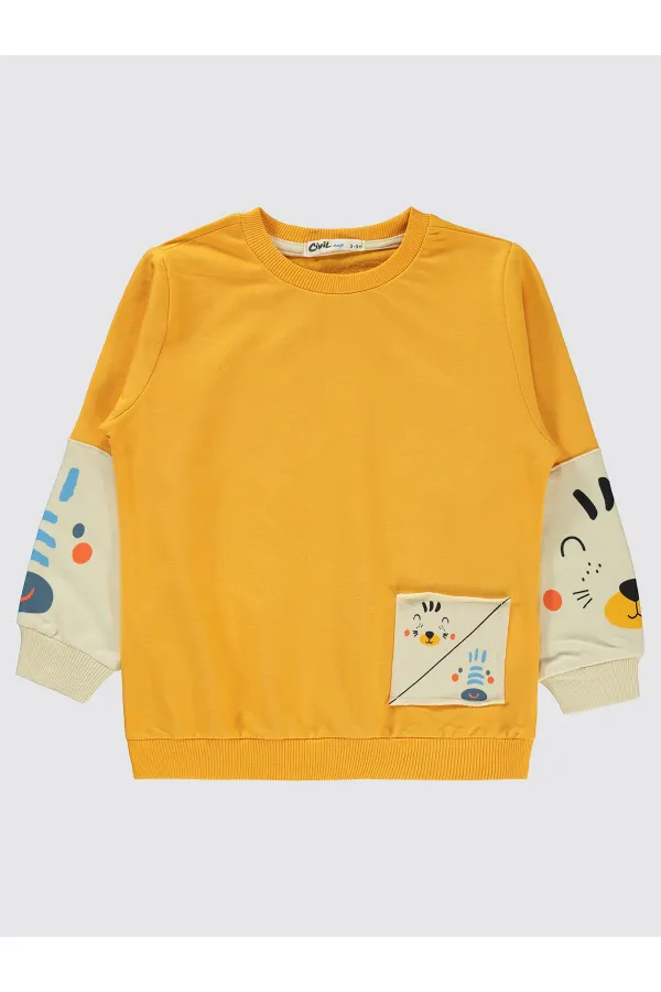 Boy Sweatshirt 2-5 Years Mustard - Pack